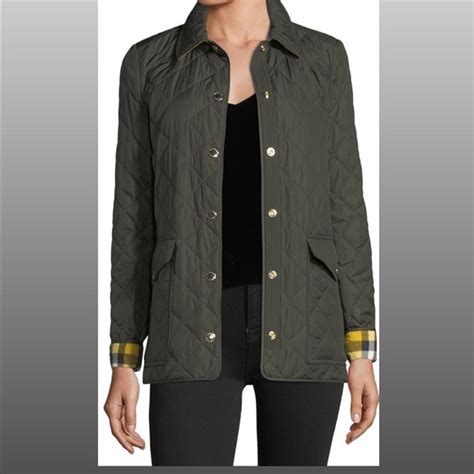 burberry westbridge quilted jacket military green|Burberry trench coat.